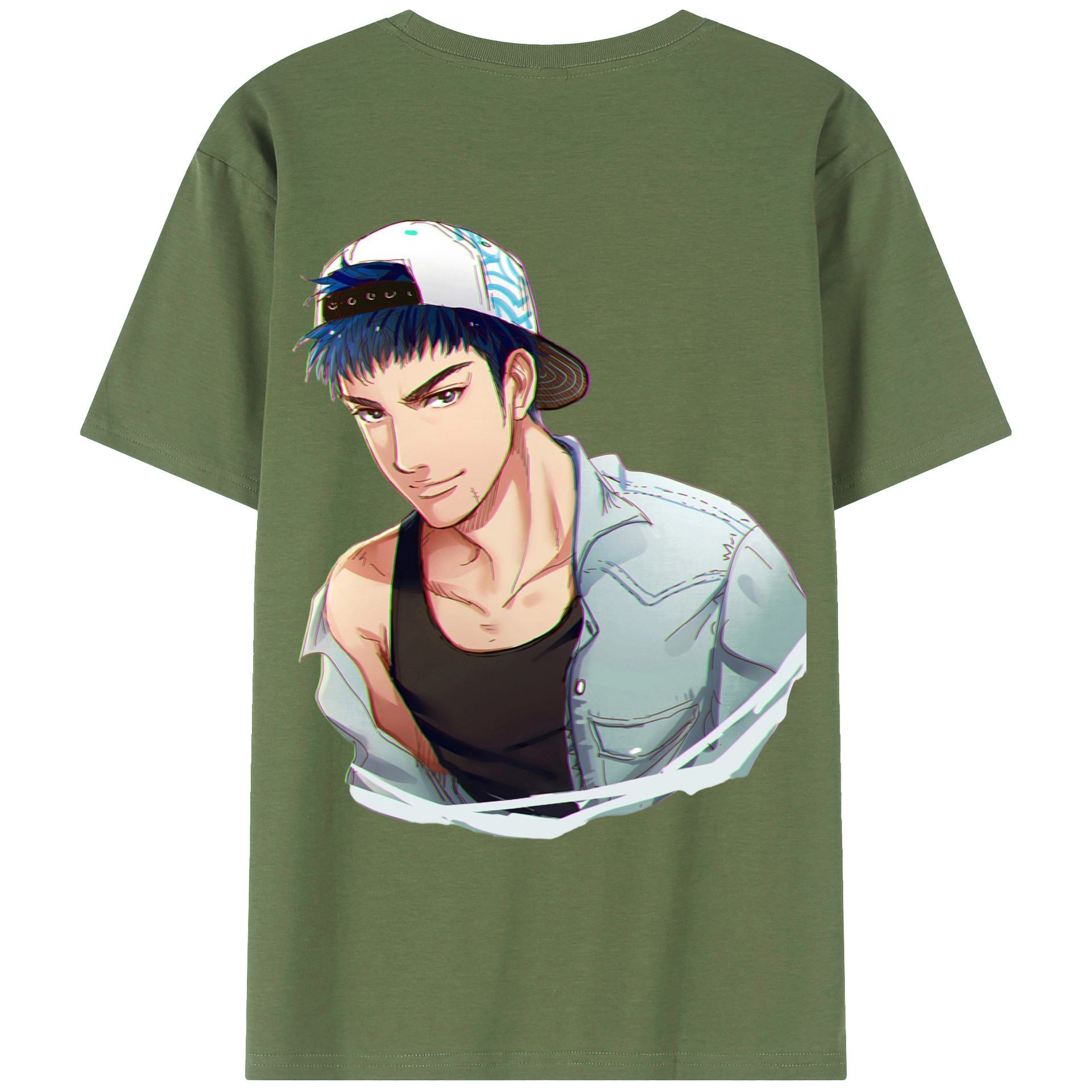 （画像用） SLAM DUNK／スラムダンク 綿100％ メンズ半袖Tシャツ（バックプリント） 通気性
